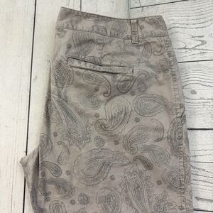 The Limited Women's Size 6 Regular Green Paisley Print Chino Pants